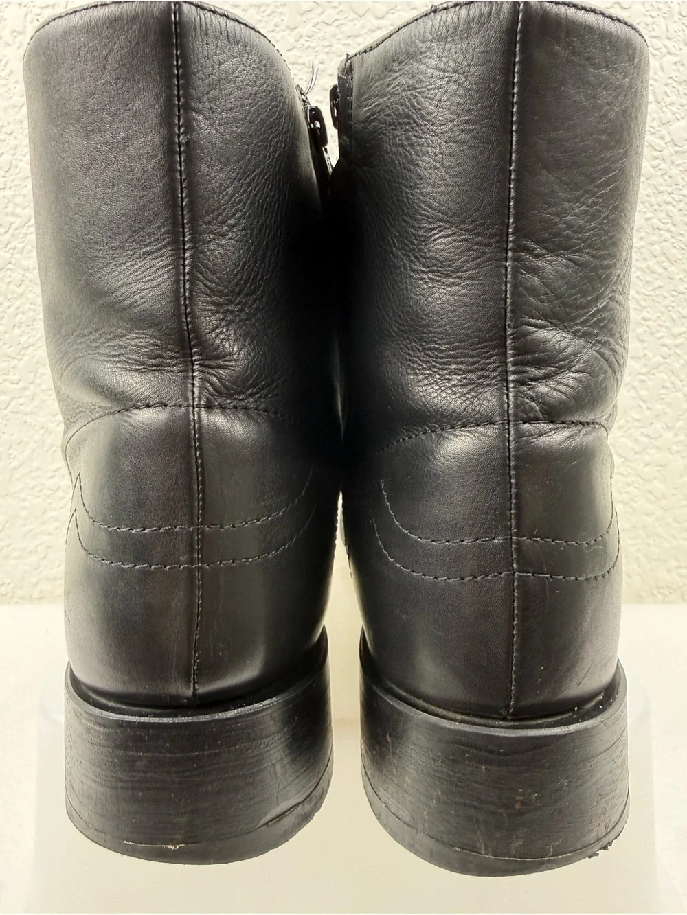 Laredo Hoxie 62009 Western Ankle Boots | Black Leather | Side Zip | Men's 10D